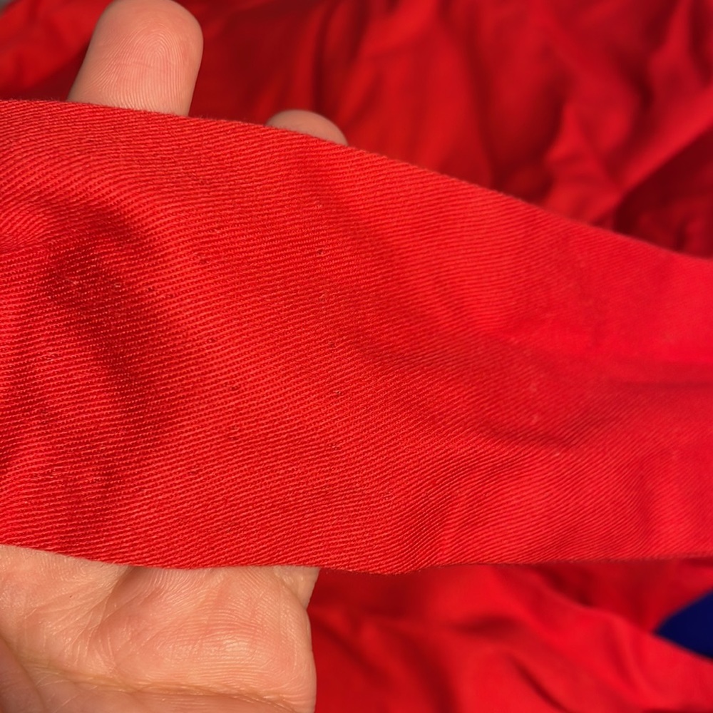 Daphne Wild Red Boatneck 3/4 Sleeve Fleece Lined Housedress SZ 1 (US 4-8) EUC - Picture 6 of 6